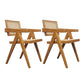 Contemporary Style Chair Arm Open Back Chair with Wood Legs for Home