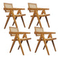 Contemporary Style Chair Arm Open Back Chair with Wood Legs for Home