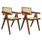 Contemporary Style Chair Arm Open Back Chair with Wood Legs for Home