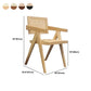 Contemporary Style Chair Arm Open Back Chair with Wood Legs for Home