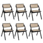 Contemporary Style Chair Armless Folding Chair with Wood Legs for Home