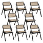 Contemporary Style Chair Armless Folding Chair with Wood Legs for Home