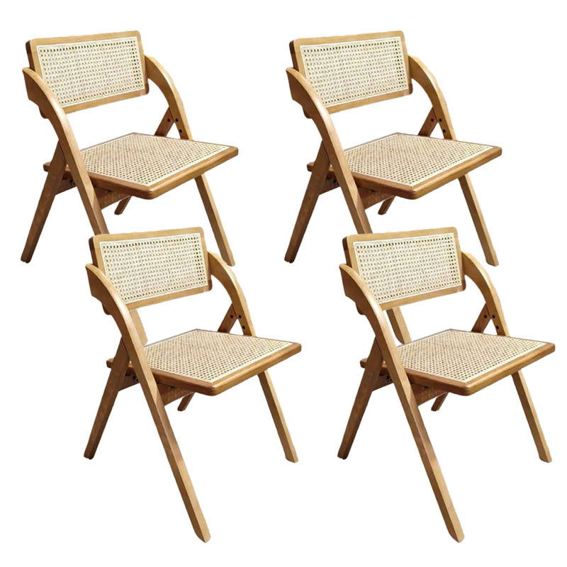 Contemporary Style Chair Armless Folding Chair with Wood Legs for Home