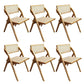 Contemporary Style Chair Armless Folding Chair with Wood Legs for Home