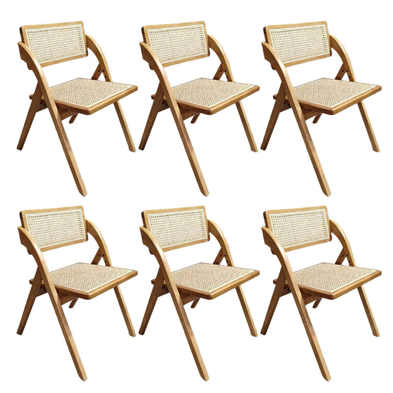 Contemporary Style Chair Armless Folding Chair with Wood Legs for Home