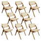 Contemporary Style Chair Armless Folding Chair with Wood Legs for Home