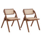 Contemporary Style Chair Armless Folding Chair with Wood Legs for Home