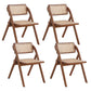 Contemporary Style Chair Armless Folding Chair with Wood Legs for Home