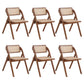 Contemporary Style Chair Armless Folding Chair with Wood Legs for Home