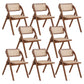 Contemporary Style Chair Armless Folding Chair with Wood Legs for Home