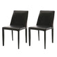 Designer Style Armless Chair Solid Back Side Leather Indoor Chair for Restaurant