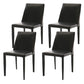 Designer Style Armless Chair Solid Back Side Leather Indoor Chair for Restaurant