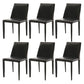 Designer Style Armless Chair Solid Back Side Leather Indoor Chair for Restaurant