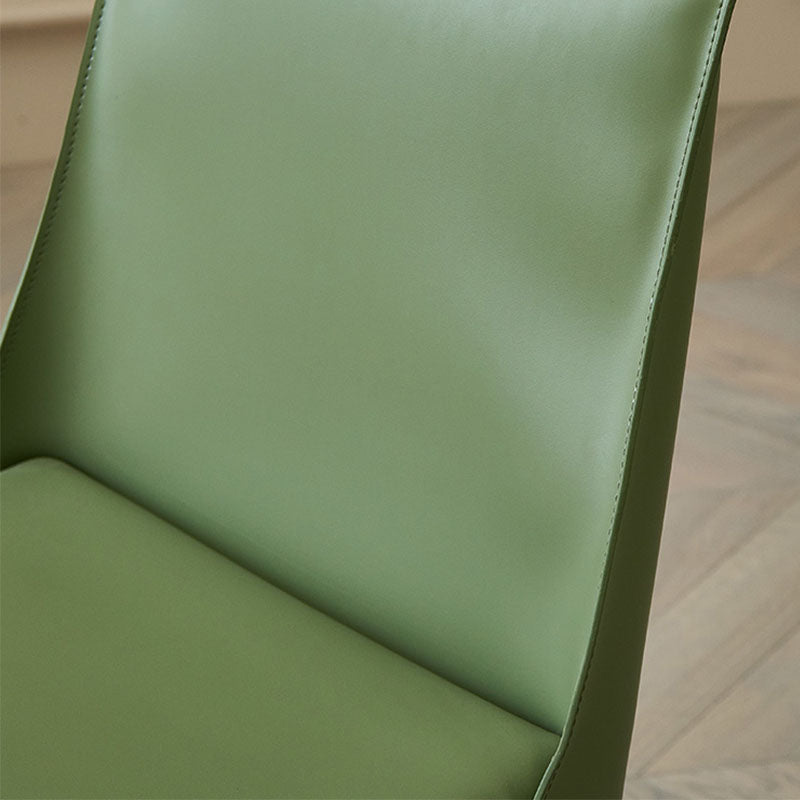 Designer Style Armless Chair Solid Back Side Leather Indoor Chair for Restaurant