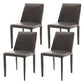 Designer Style Armless Chair Solid Back Side Leather Indoor Chair for Restaurant
