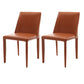 Designer Style Armless Chair Solid Back Side Leather Indoor Chair for Restaurant