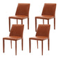 Designer Style Armless Chair Solid Back Side Leather Indoor Chair for Restaurant