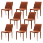 Designer Style Armless Chair Solid Back Side Leather Indoor Chair for Restaurant