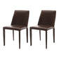 Designer Style Armless Chair Solid Back Side Leather Indoor Chair for Restaurant