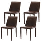 Designer Style Armless Chair Solid Back Side Leather Indoor Chair for Restaurant