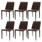 Designer Style Armless Chair Solid Back Side Leather Indoor Chair for Restaurant