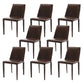 Designer Style Armless Chair Solid Back Side Leather Indoor Chair for Restaurant