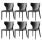 Contemporary Style Chair Armless Wingback Side Chair with Metal Legs for Home