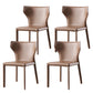 Contemporary Style Chair Armless Wingback Side Chair with Metal Legs for Home