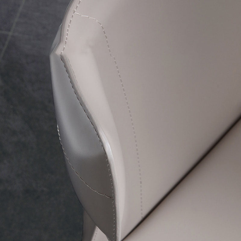 Contemporary Style Chair Armless Wingback Side Chair with Metal Legs for Home