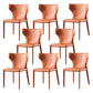 Contemporary Style Chair Armless Wingback Side Chair with Metal Legs for Home