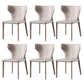 Contemporary Style Chair Armless Wingback Side Chair with Metal Legs for Home