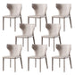Contemporary Style Chair Armless Wingback Side Chair with Metal Legs for Home