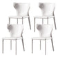Contemporary Style Chair Armless Wingback Side Chair with Metal Legs for Home