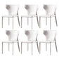 Contemporary Style Chair Armless Wingback Side Chair with Metal Legs for Home