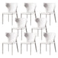 Contemporary Style Chair Armless Wingback Side Chair with Metal Legs for Home