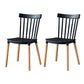 Contemporary Style Chair Dining Armless Dining Chairs with Wooden Legs for Home Black 2 Piece Set Clearhalo 'Dining Chairs' 'Dining Tables & Seating' 'dining_chair' 'furn' 'furn_dining_chair' 'Furniture' 'Kitchen & Dining Furniture' 6086436