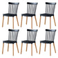Contemporary Style Chair Dining Armless Dining Chairs with Wooden Legs for Home Black 6 Piece Set Clearhalo 'Dining Chairs' 'Dining Tables & Seating' 'dining_chair' 'furn' 'furn_dining_chair' 'Furniture' 'Kitchen & Dining Furniture' 6086440