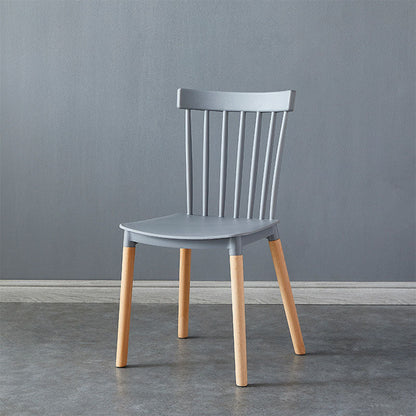 Contemporary Style Chair Dining Armless Dining Chairs with Wooden Legs for Home Light Gray 1 Piece Clearhalo 'Dining Chairs' 'Dining Tables & Seating' 'dining_chair' 'furn' 'furn_dining_chair' 'Furniture' 'Kitchen & Dining Furniture' 6086444