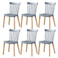 Contemporary Style Chair Dining Armless Dining Chairs with Wooden Legs for Home Light Gray 6 Piece Set Clearhalo 'Dining Chairs' 'Dining Tables & Seating' 'dining_chair' 'furn' 'furn_dining_chair' 'Furniture' 'Kitchen & Dining Furniture' 6086450