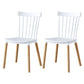 Contemporary Style Chair Dining Armless Dining Chairs with Wooden Legs for Home White 2 Piece Set Clearhalo 'Dining Chairs' 'Dining Tables & Seating' 'dining_chair' 'furn' 'furn_dining_chair' 'Furniture' 'Kitchen & Dining Furniture' 6086456