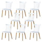Contemporary Style Chair Dining Armless Dining Chairs with Wooden Legs for Home White 8 Piece Set Clearhalo 'Dining Chairs' 'Dining Tables & Seating' 'dining_chair' 'furn' 'furn_dining_chair' 'Furniture' 'Kitchen & Dining Furniture' 6086459
