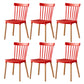 Contemporary Style Chair Dining Armless Dining Chairs with Wooden Legs for Home Red 6 Piece Set Clearhalo 'Dining Chairs' 'Dining Tables & Seating' 'dining_chair' 'furn' 'furn_dining_chair' 'Furniture' 'Kitchen & Dining Furniture' 6086463