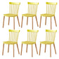 Contemporary Style Chair Dining Armless Dining Chairs with Wooden Legs for Home Yellow 6 Piece Set Clearhalo 'Dining Chairs' 'Dining Tables & Seating' 'dining_chair' 'furn' 'furn_dining_chair' 'Furniture' 'Kitchen & Dining Furniture' 6086468