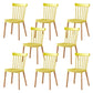 Contemporary Style Chair Dining Armless Dining Chairs with Wooden Legs for Home Yellow 8 Piece Set Clearhalo 'Dining Chairs' 'Dining Tables & Seating' 'dining_chair' 'furn' 'furn_dining_chair' 'Furniture' 'Kitchen & Dining Furniture' 6086469