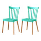Contemporary Style Chair Dining Armless Dining Chairs with Wooden Legs for Home Green 2 Piece Set Clearhalo 'Dining Chairs' 'Dining Tables & Seating' 'dining_chair' 'furn' 'furn_dining_chair' 'Furniture' 'Kitchen & Dining Furniture' 6086471