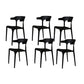 Contemporary Style Armless Dining Chair Plastic Open Back Side Chair for Restaurant Black 6 Piece Set Clearhalo 'Dining Chairs' 'Dining Tables & Seating' 'dining_chair' 'furn' 'furn_dining_chair' 'Furniture' 'Kitchen & Dining Furniture' 6086570