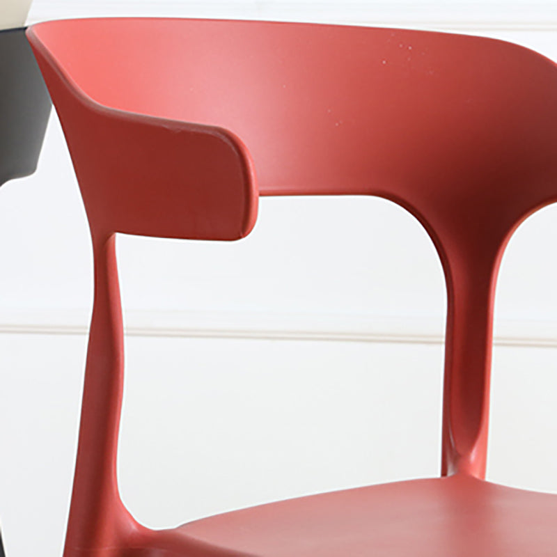 Contemporary Style Armless Dining Chair Plastic Open Back Side Chair for Restaurant Clearhalo 'Dining Chairs' 'Dining Tables & Seating' 'dining_chair' 'furn' 'furn_dining_chair' 'Furniture' 'Kitchen & Dining Furniture' 6086572