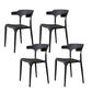 Contemporary Style Armless Dining Chair Plastic Open Back Side Chair for Restaurant Grey 4 Piece Set Clearhalo 'Dining Chairs' 'Dining Tables & Seating' 'dining_chair' 'furn' 'furn_dining_chair' 'Furniture' 'Kitchen & Dining Furniture' 6086577
