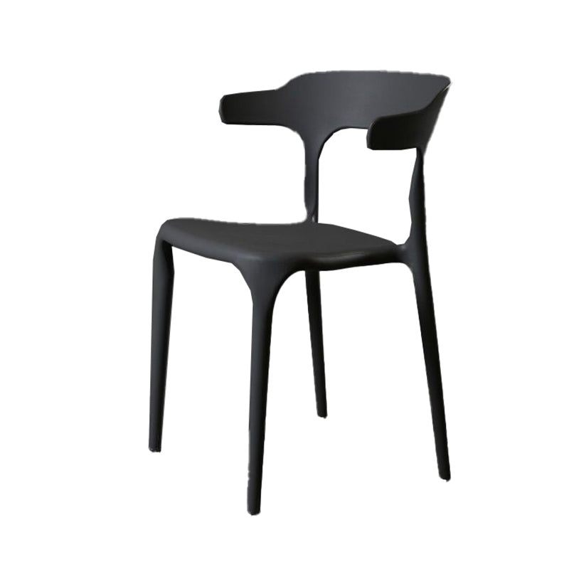 Contemporary Style Armless Dining Chair Plastic Open Back Side Chair for Restaurant Clearhalo 'Dining Chairs' 'Dining Tables & Seating' 'dining_chair' 'furn' 'furn_dining_chair' 'Furniture' 'Kitchen & Dining Furniture' 6086578