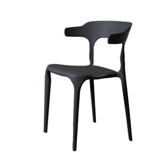 Contemporary Style Armless Dining Chair Plastic Open Back Side Chair for Restaurant Clearhalo 'Dining Chairs' 'Dining Tables & Seating' 'dining_chair' 'furn' 'furn_dining_chair' 'Furniture' 'Kitchen & Dining Furniture' 6086578